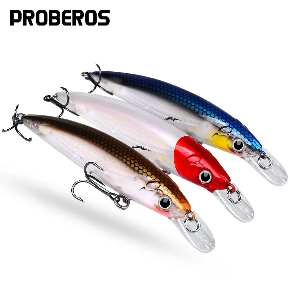 PROBEROS 5PCS Minno Baits 7g Sinking Minnow Lures 14g Floating Fishing Wobblers Noisy Swimbaits Hard lurre Pike Fishing Tackle