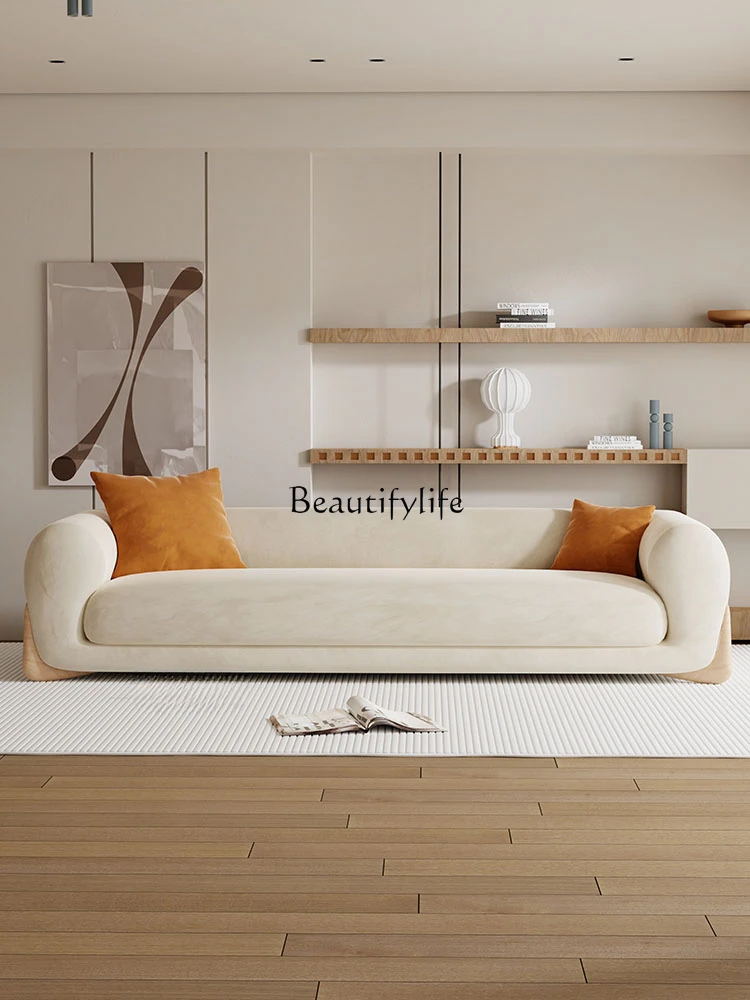 Cream Style Beauty Salon Sofa Reception Simple Modern Clothing Store Light Luxury Straight Row