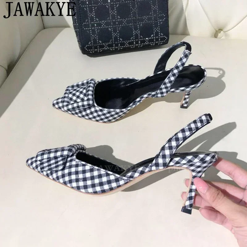 Summer Pointy Toe High Heels Sandals Women Slingback Dress Shoes Ladies Sexy Dress Pumps Women Shoes Sandales