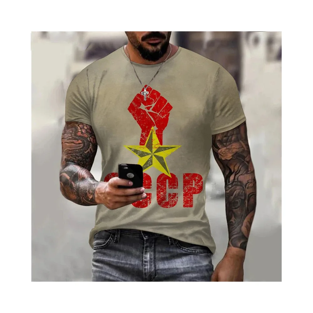 Russia CCCP 3D Printed TShirts For Men Women Clothing USSR Soviet Union Man Short Sleeve Tshirt Moscow Mens Tees Oversized Tops