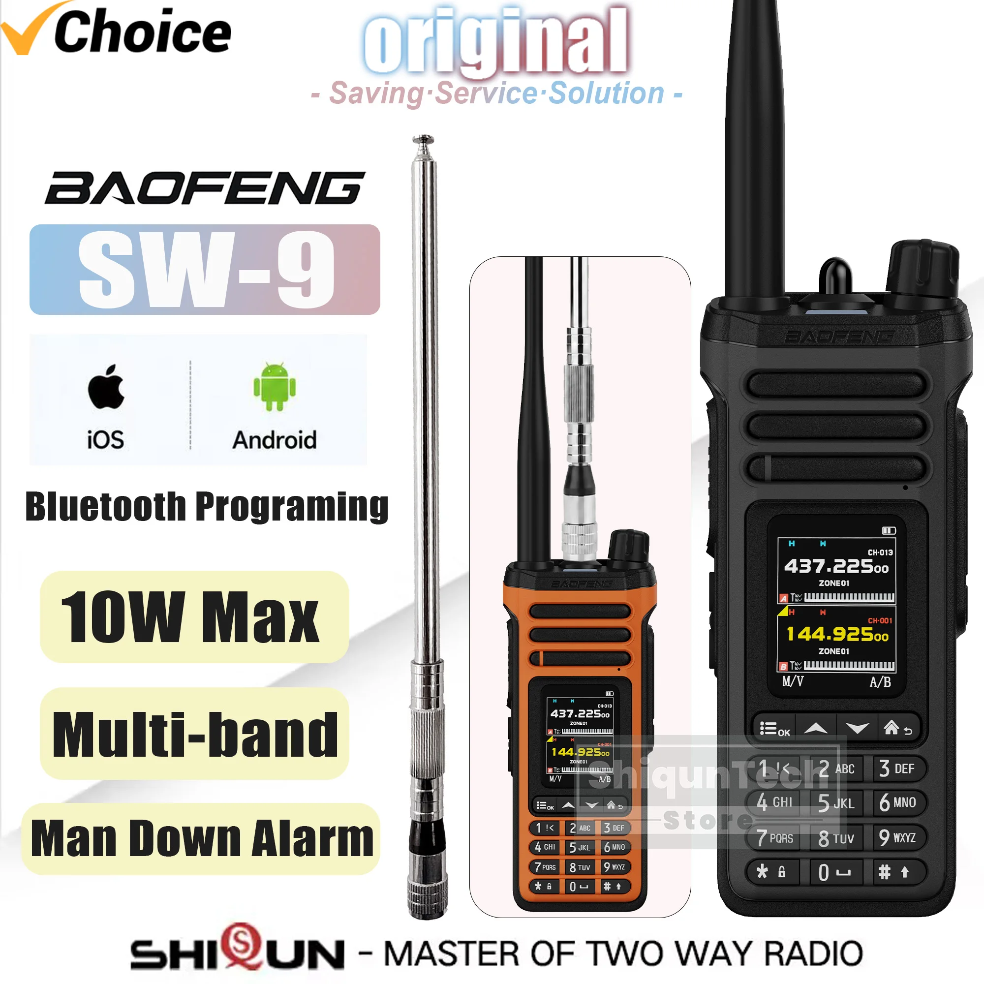 radio-bidirectionnelle-baofeng-sw-9-toutes-bandes-10w-bluetooth-audio-et-programmation-alarme-de-detresse-1000-canaux-dtmf-am-noaa-version-amelioree-du-dm-32-radio-amateur