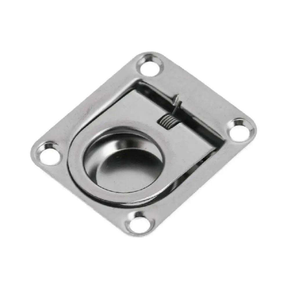 Stainless Steel Boat Recessed Hatch Boat Accessories Yachts Marine Locker Pull Marine Hardware Spring Loaded Pull Handle