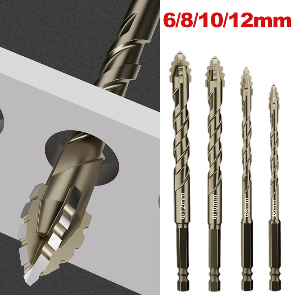 1Pc Four Edged Serrated Eccentric Drill 6/8/10/12mm Glass Tile Ceramic Punching Rock Slab Triangle Drill bit High-Performance