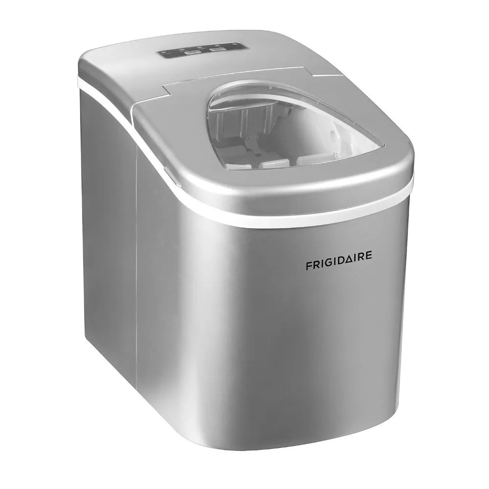 SILVER Counter top Portable, 26 lb per Day Ice Maker Machine, Silver