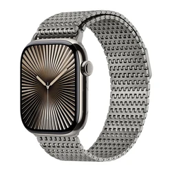 Titanium loop strap for Apple Watch band 46mm 49mm 45mm 44mm 42mm Magnetic correa Bracelet iWatch series 10 9 8 7 6 5 4 SE Ultra