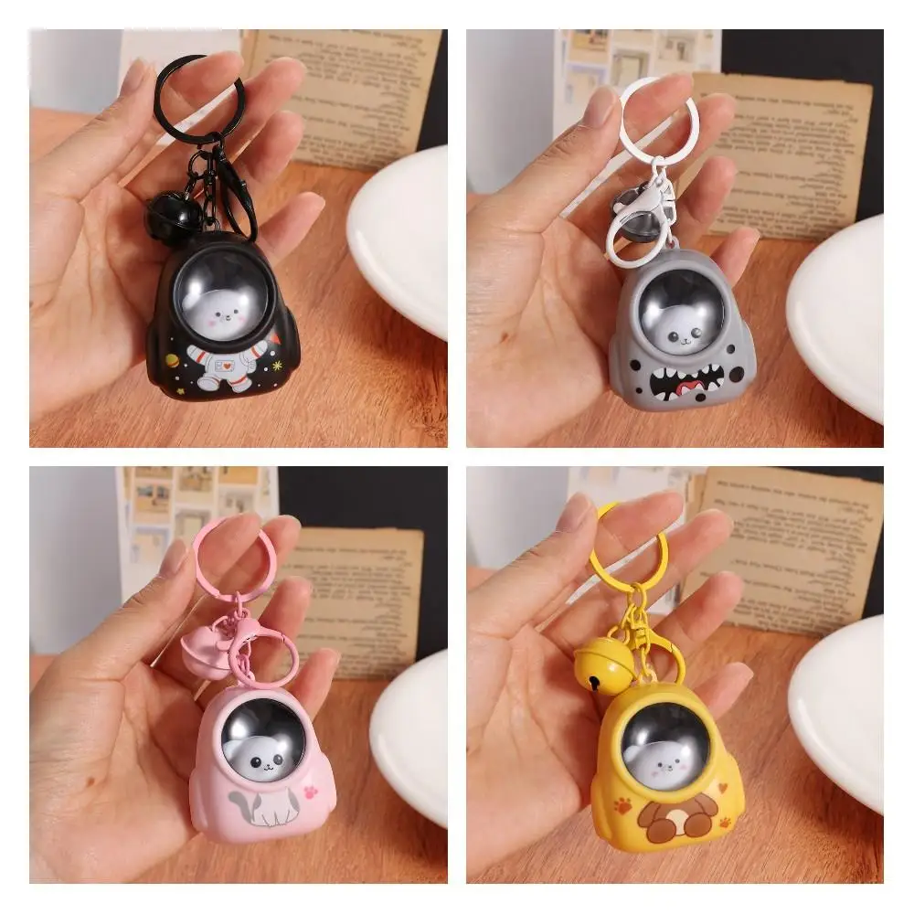 Plastic Key Chain Kawaii Animals School Bag Pendant School Bag Appearance Little Bear LED Lights Keychain Children