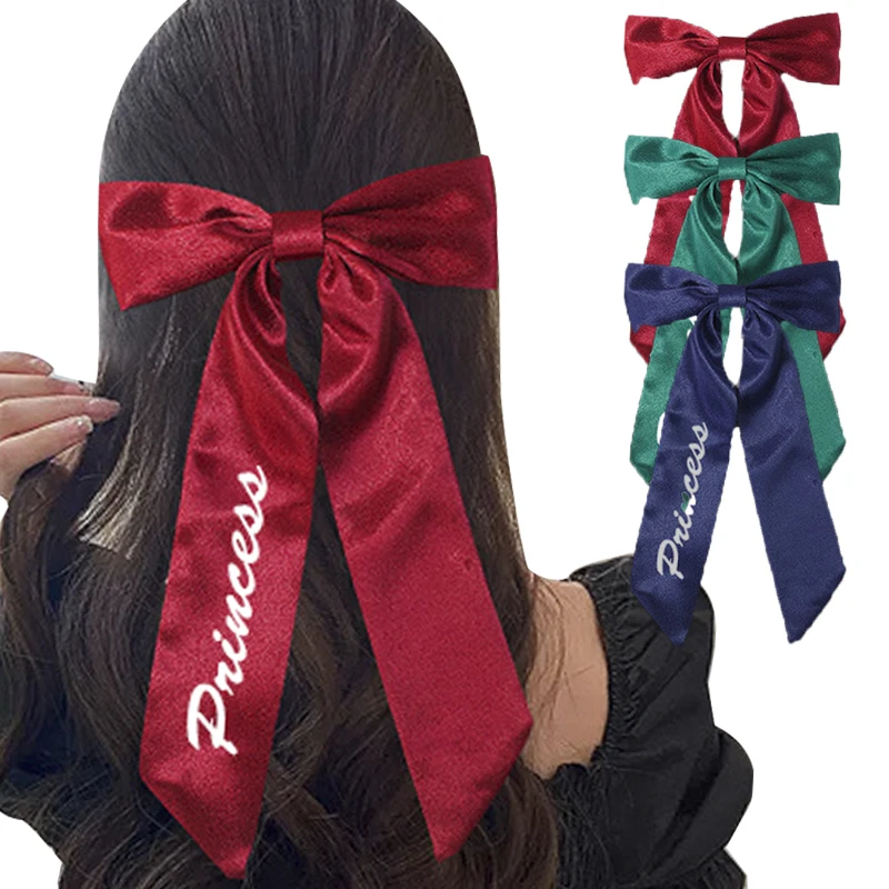 

Personalized Name Bows Hair Clips Handmade Barrettes Custom Your Name/Logo DIY Making Hair Accessories Women Personality gift