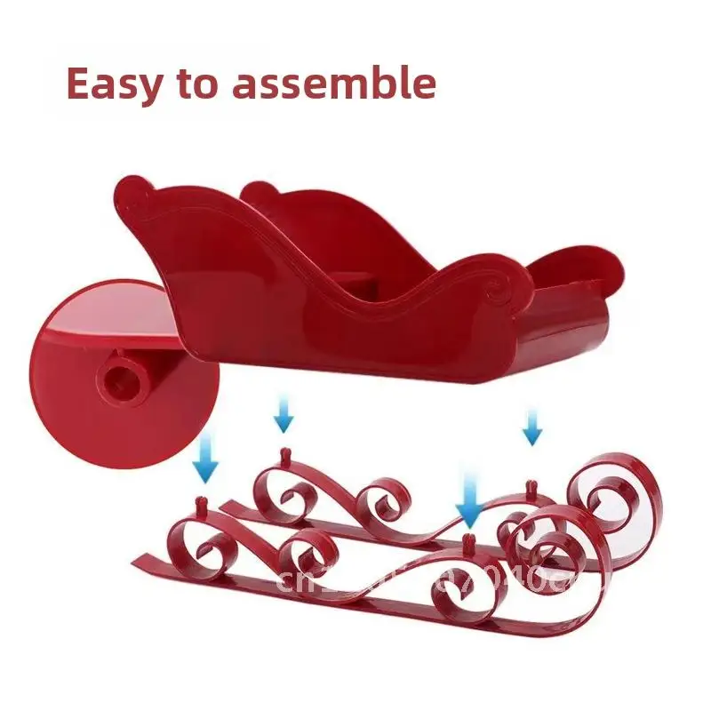 

Christmas sleigh car ornaments gift car plastic sleigh car winter ski car scene shooting layout props