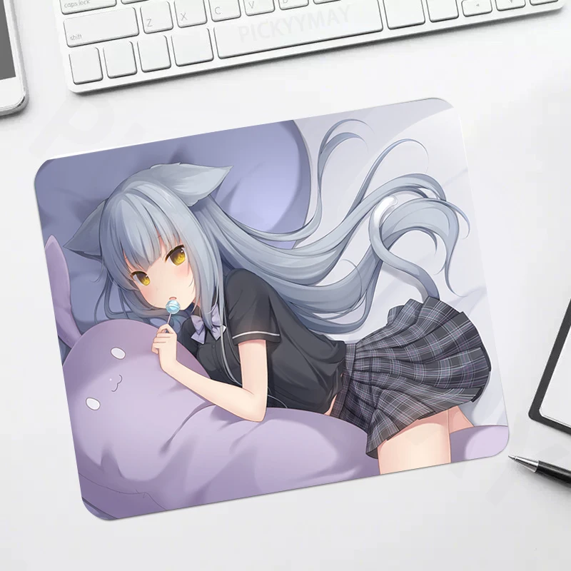 

Cute Anime Small Mousepad Sexy Girl Gamer Mousepads Kawaii Keyboard Mat Desk Rug Pc HD Desk Mats Company Mouse Pad For Gift