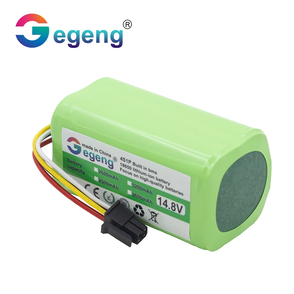 Gegeng 14.8v/14.8v 4s1p 2600mah bateria aspirador de pó para midea i5 / i5 extra/i5 jovem/i9 olho robô aspirador de pó bateria