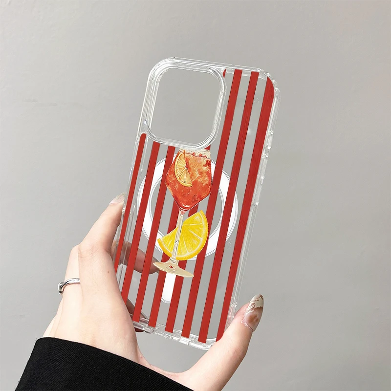 Fruit Magnetic Case for Samsung Galaxy S26 Ultra S25 Edge S24 Plus S23 FE A57 A56 A55 A54 A36 A35 A17 A16 A15 A07 A06 F06 Cover