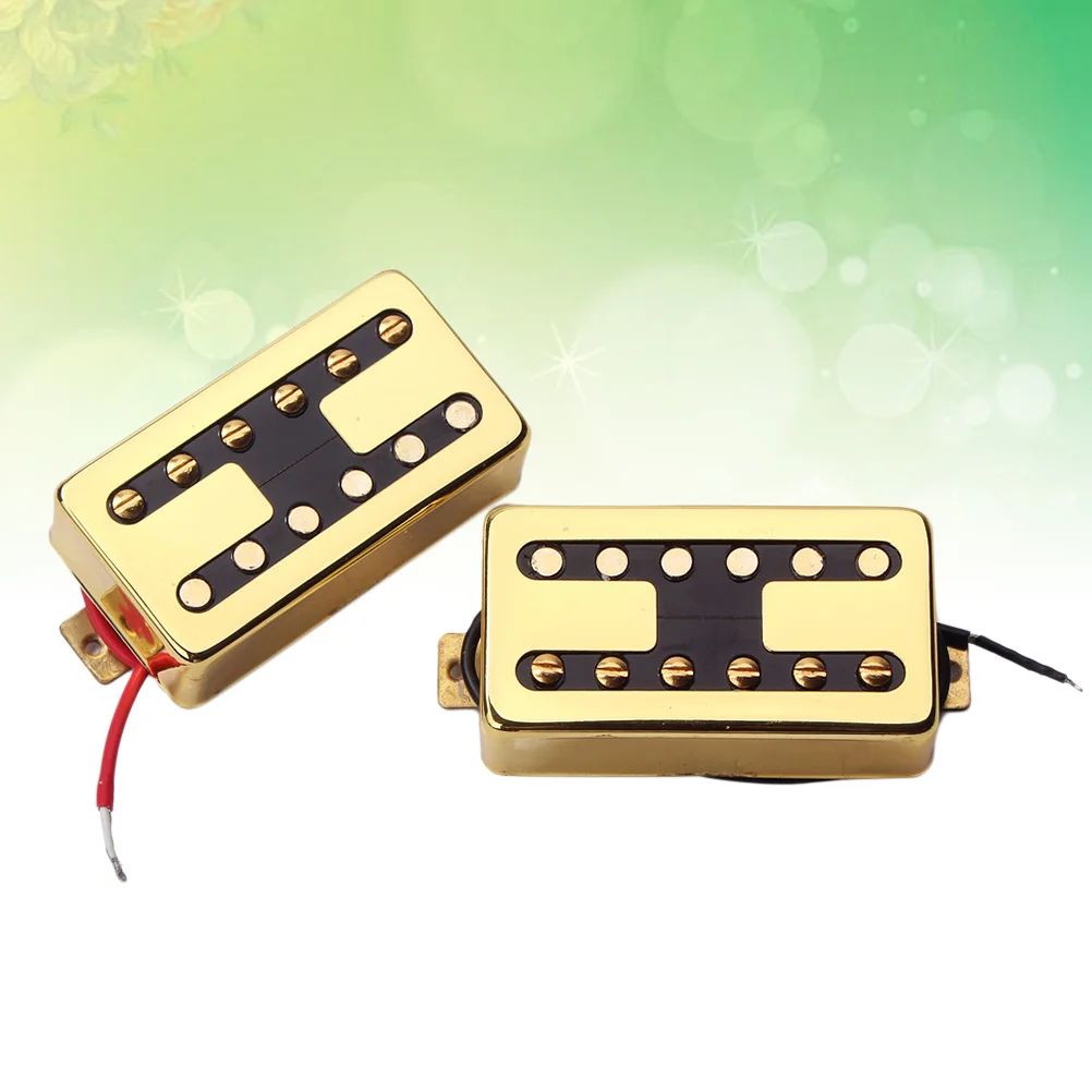 

Gold Double Coil Electric Guitar Humbucker Pickups Durable Wax Potted Noise Suppression High Output for Metal Rock Gmc41