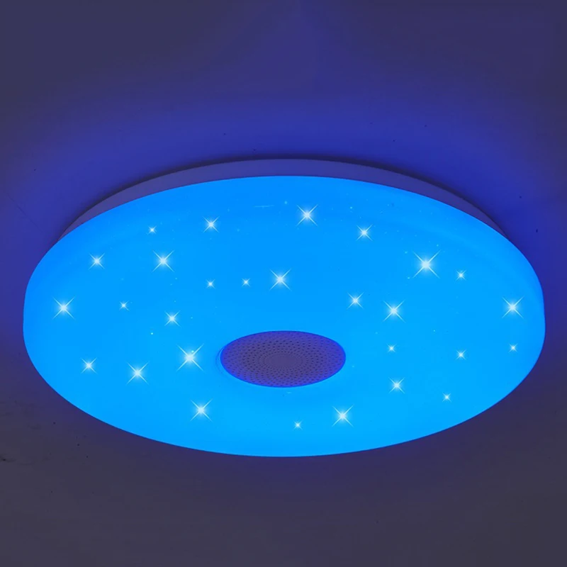 Imagem -05 - Luminária de Teto Embutida de Música 24w com Alto-falante Bluetooth Controle Remoto de Luz de Teto Led Luz Que Muda de Cor Rgb