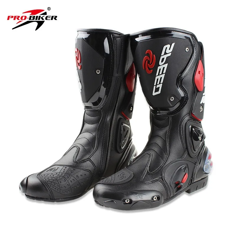 

PRO-BIKER Speed Men Motorcycle Boots Moto Racing Motocross Off-Road Motorbike Motorcycle Shoes Botas Moto Riding Four Seasons