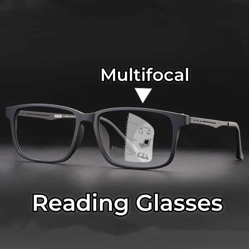 New Retro Business TR90 Progressive Multifocal Presbyopia Glasses Anti Blue Light Presbyopia Glasses Unisex Bifocal Eyewear