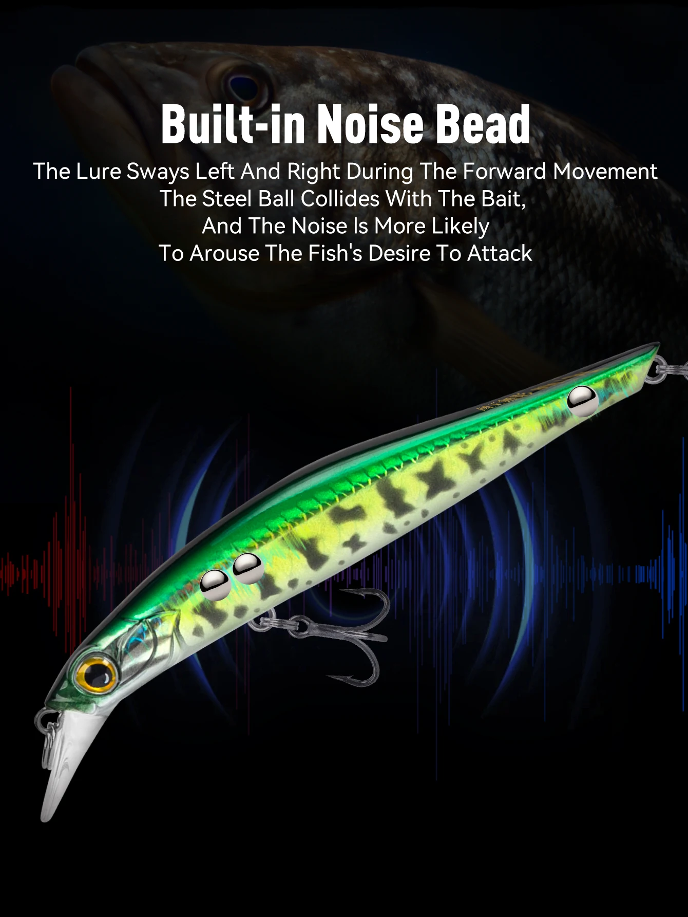 Kingdom Sinking Minnow Angelköder 60 mm 80 mm 95 mm 105 mm künstliche harte Köder Wobbler Seebarsch Wobbler Angelgeräte – Detail 13