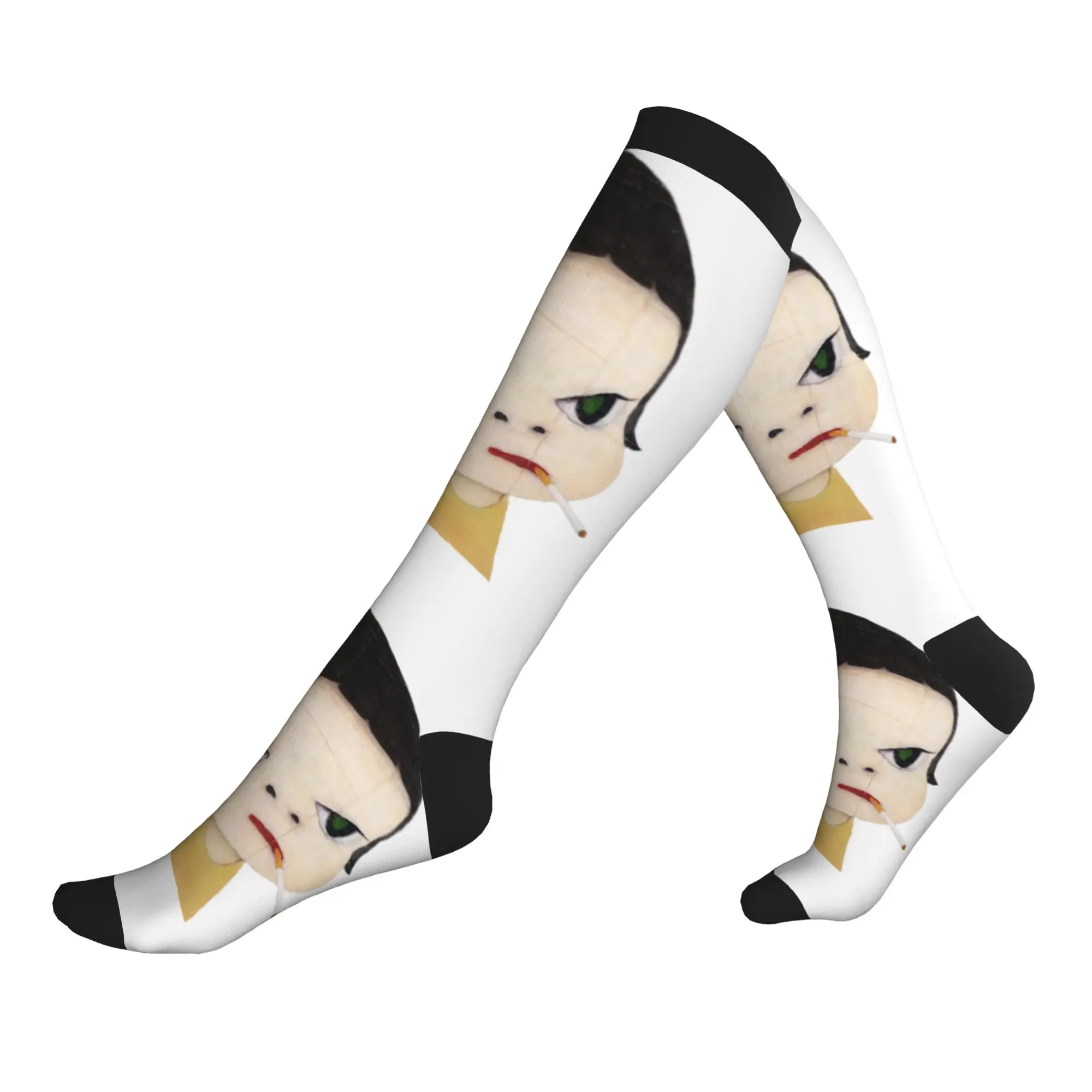 Japanese Cartoon Manga Yoshitomo Nara Men Women Sports Compression Socks Unisex Novelty  Spring Summer Autumn Winter Dress Socks