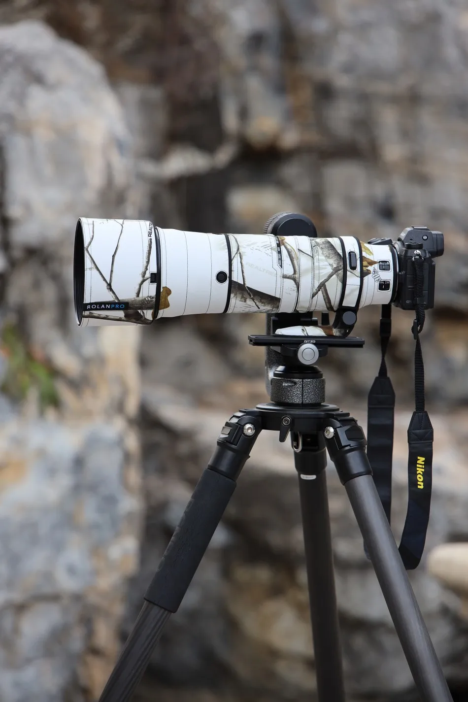 ROLANPRO Objektivmantel für Nikon Z 180–600 mm F/5,6–6,3 VR, wasserdichte Schutzhülle, Tarnung, Regenschutz, Z180–600 Pistolenhülse – Detail 14