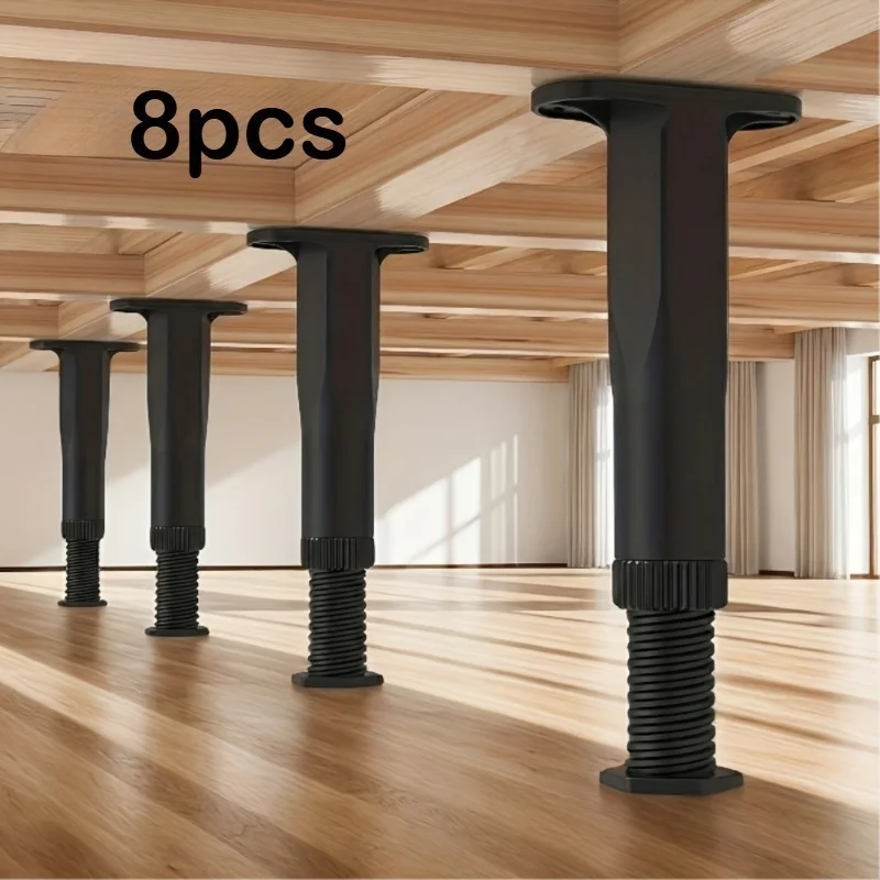 

8pcs Adjustable Bed Frame Support Legs Plastic for Bed Frames Slats and Platforms Strong and Durable Support Replacement Parts