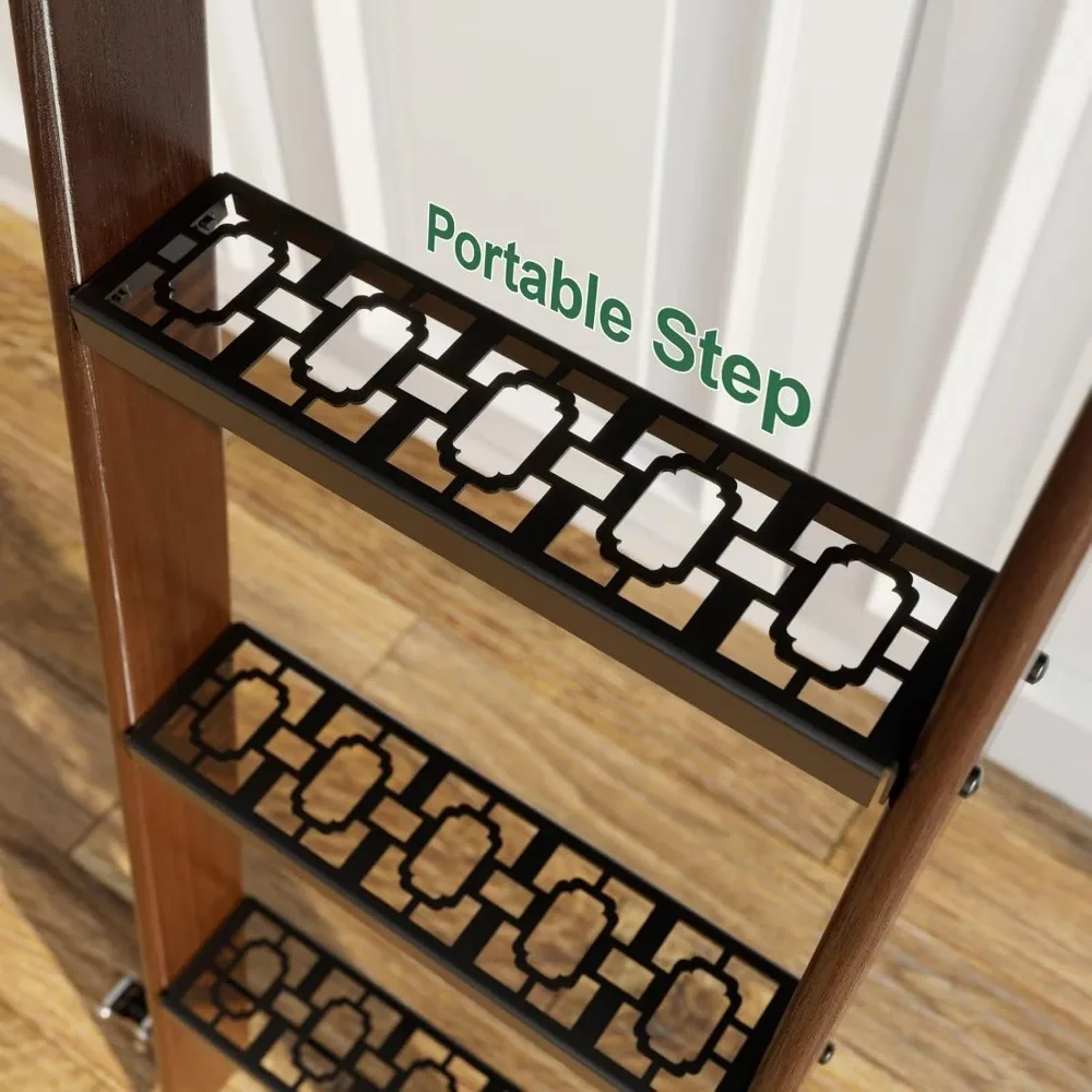 conjunto de 8 degraus de escada de biblioteca tradicional com design elegante de eixo