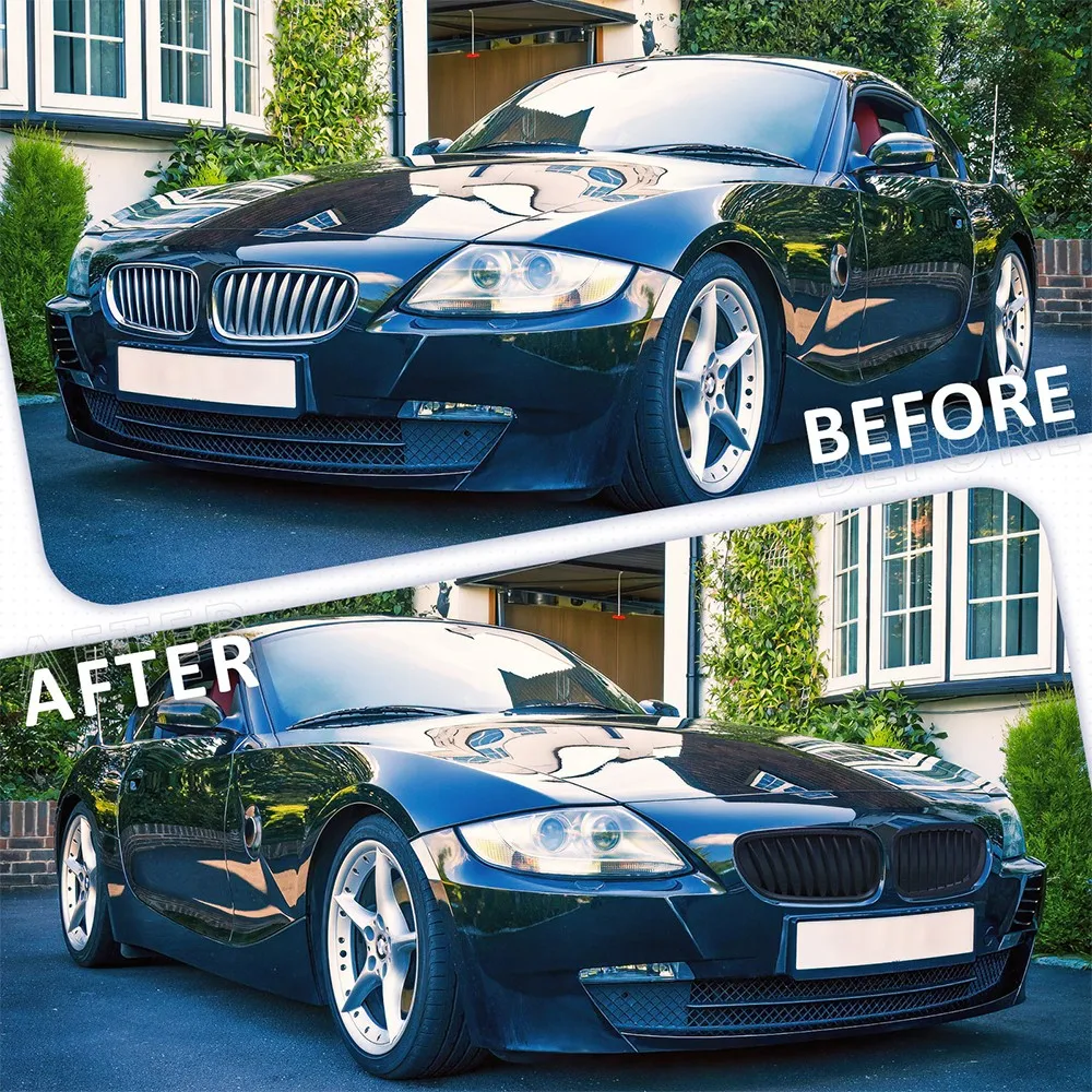 For BMW Z4 E85 E86 2003–2008 2x Car ABS Grille Front Kidney Grill Single Line Style 51117117757 51117117758 Accessories Parts view 3