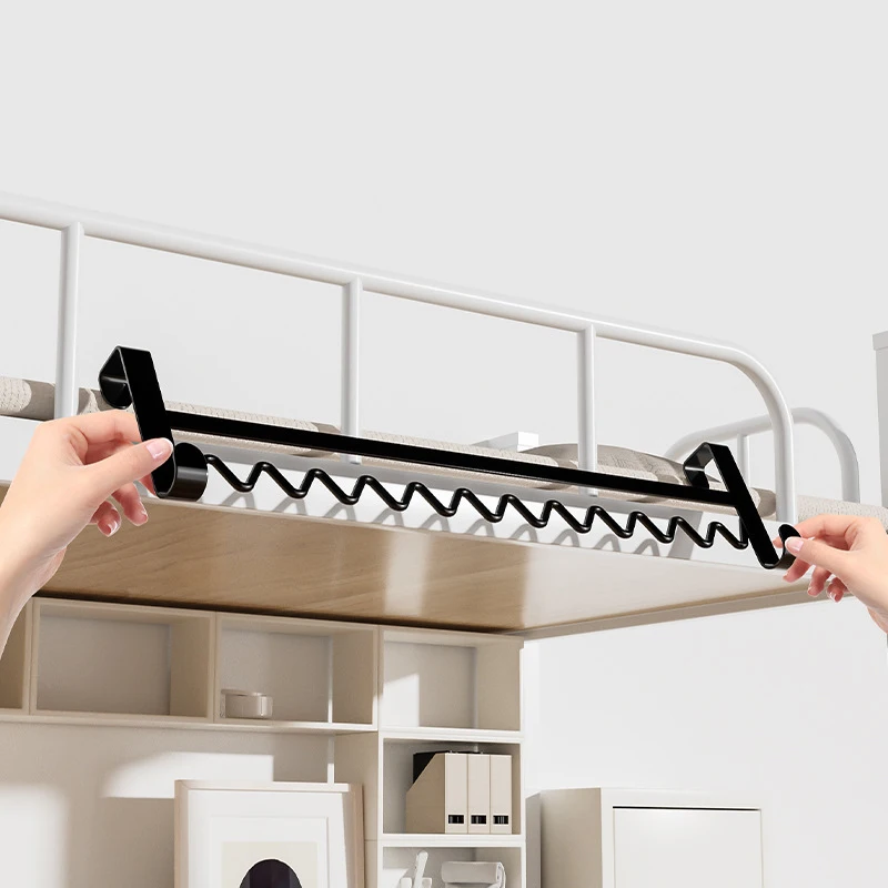 Bedroom Hanging Hooks Dorm Bedside Storage Rack Wave Design Holder Hanging Clothes Organizer Bunk Bed Rail Over the Rod Hanger