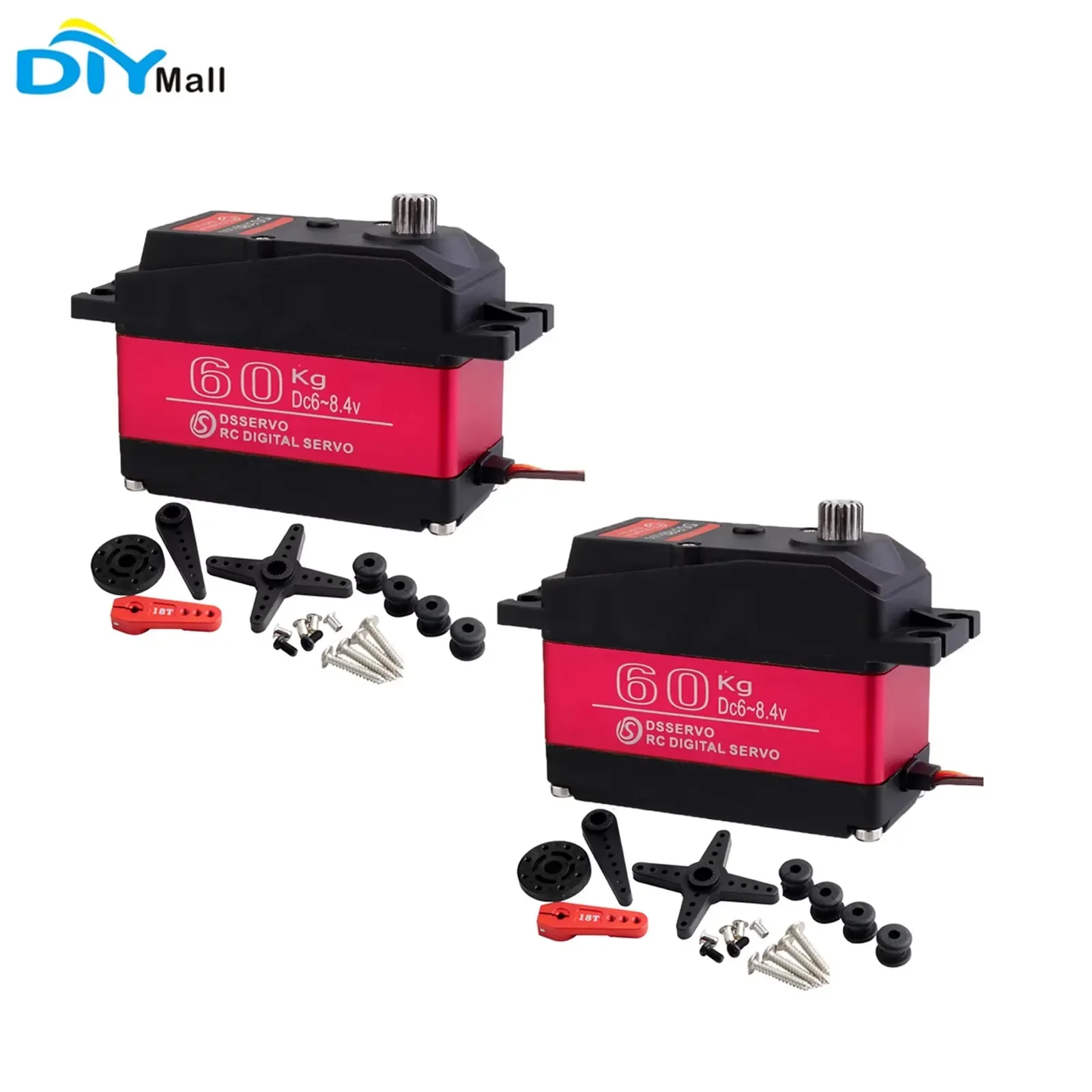 2PCs 60KG DS5160 SSG HV Digital Servo , 270 Degree Waterproof Servo for 1/5 RC Crawler Robotic Arm Airplane Truck Buggy Boat