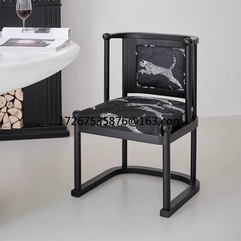 

French medieval living room creative decoration dresser makeup chair solid wood dining chair household