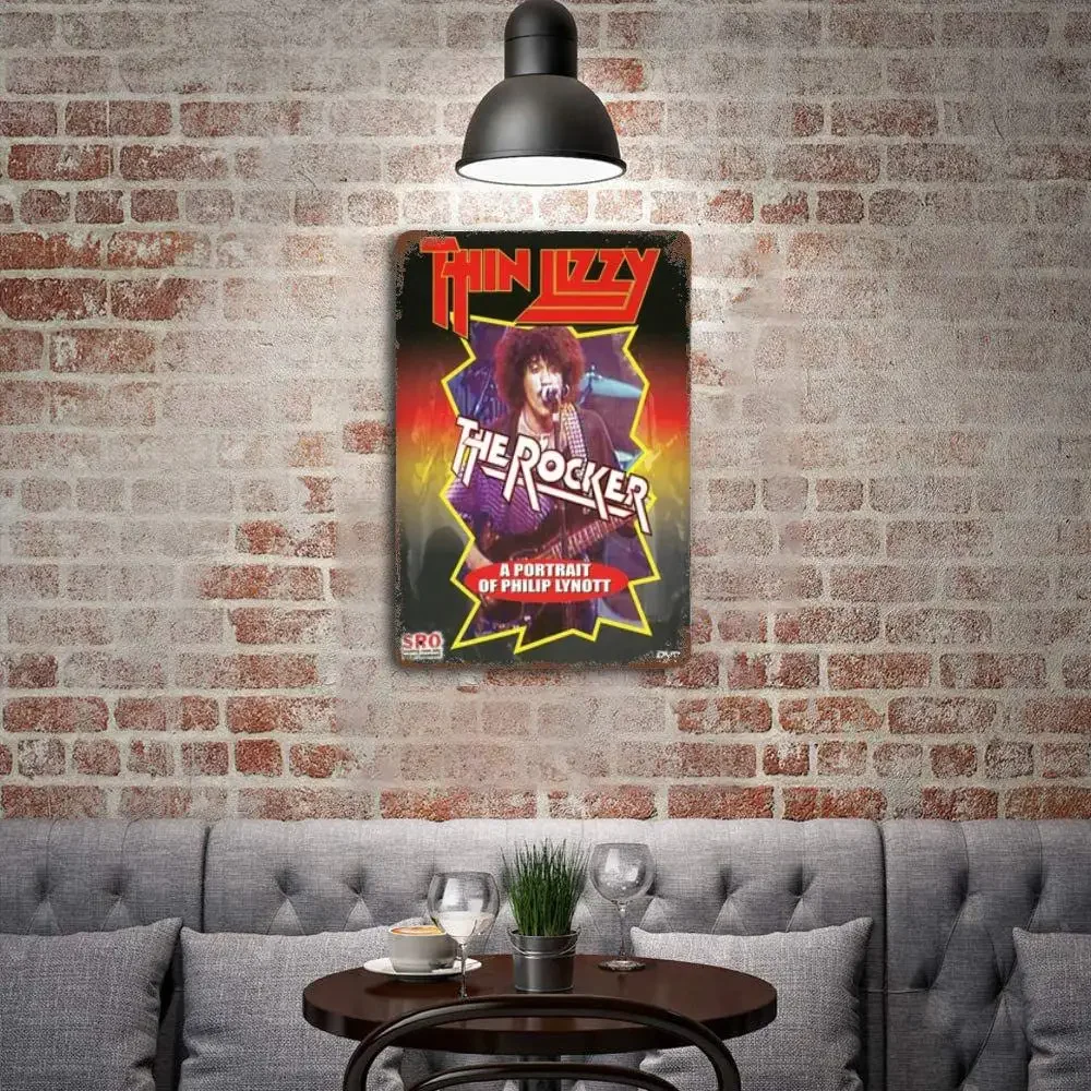 رقيقة ليزي العصابات ديكور معدني ملصق خمر تين تسجيل علامة معدنية لوحة الزخرفية لحانة بار رجل الكهف نادي الجدار الديكور #2