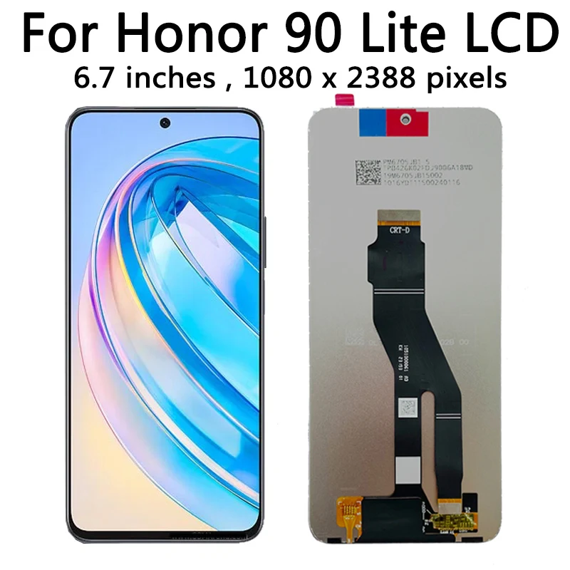 Test 6.7'' For Huawei Honor 90 Lite CRT-NX1 LCD Display Touch Screen Digitizer Assembly For Honor90 Lite 90 Lite LCD Frame