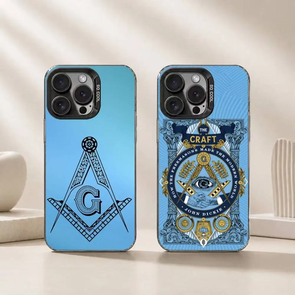 

F-Freemason S-symbol-l Phone Case For iPhone 17,16,15,14,13,12,11 Plus,Pro Max,XS,Colorful Silver Black Cover