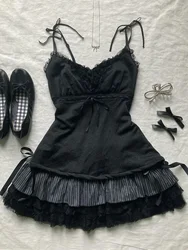 Pink Kawaii Y2K Short Skirts Aesthetics Lace Women Clothes Harajuku Sexy Graphic Femme Suit Cute Sweet Girl Kpop Emo Mini Skirt