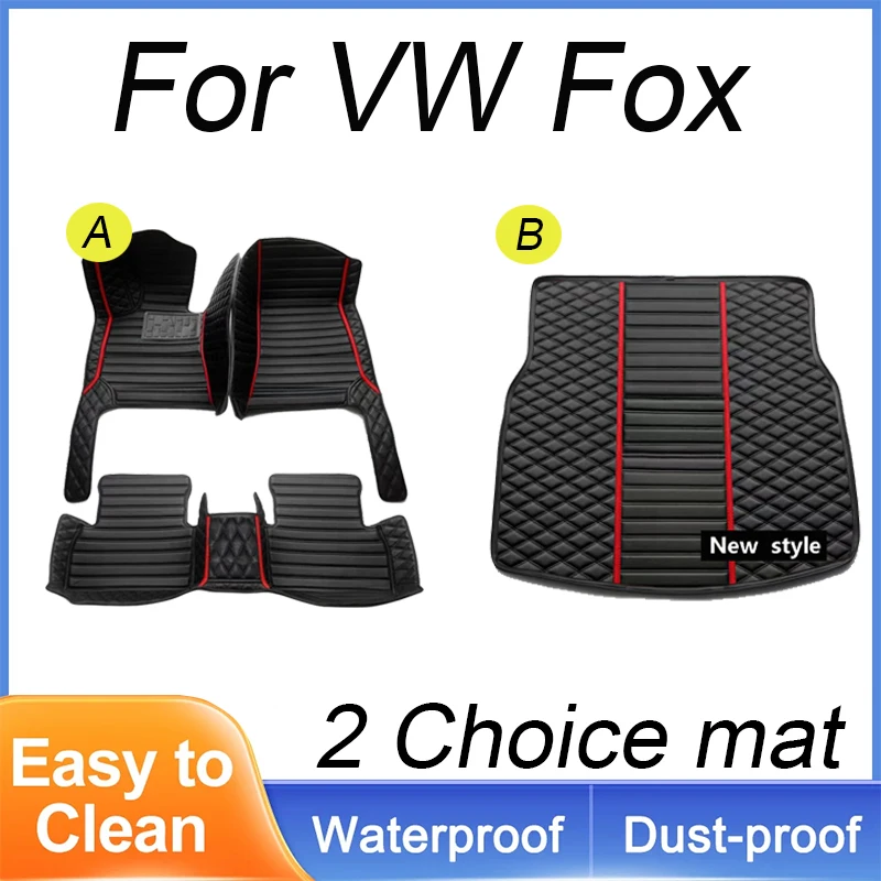 

Customized Artificial Leather Car Floor Mat For VW Fox 2004 2005 2006 2007 2008 2009 Protect Your Vehicle's Interior Accessory
