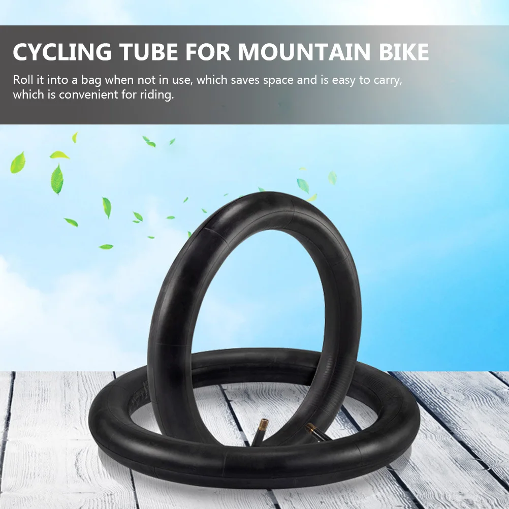 2 قطعة أنبوب إطار دراجة مطاطي عالي الجودة أنبوب ركوب الدراجات الاحترافي سهل التركيب والحمل للرياضات الخارجية والإطارات الداخلية