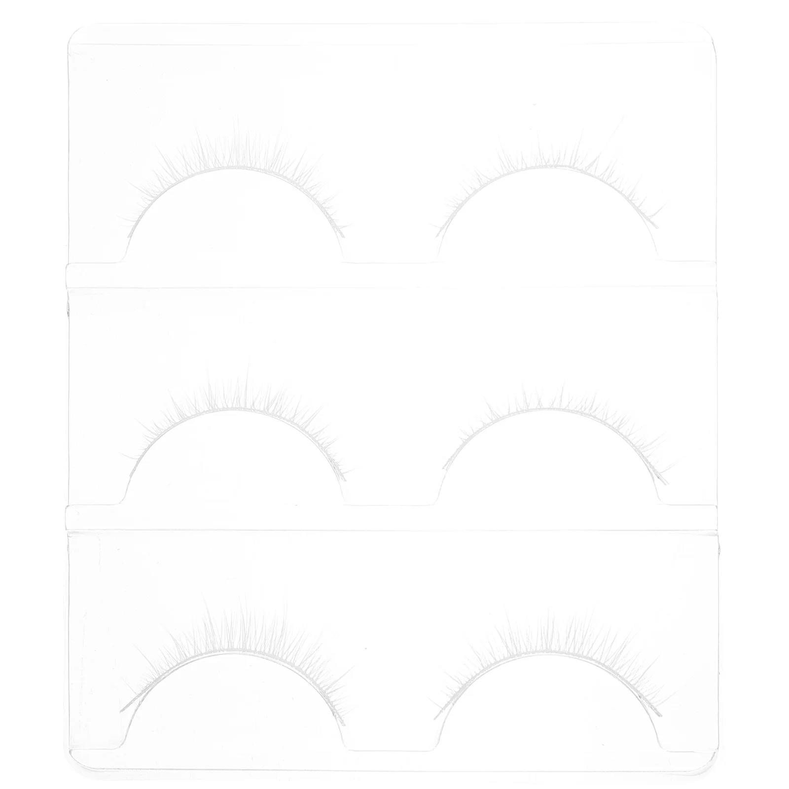 

3Pairs False Lash Extensions White Lashes for Cosplay Halloween Party Brightening Makeup Eye Enhancer Short Style Comfortable