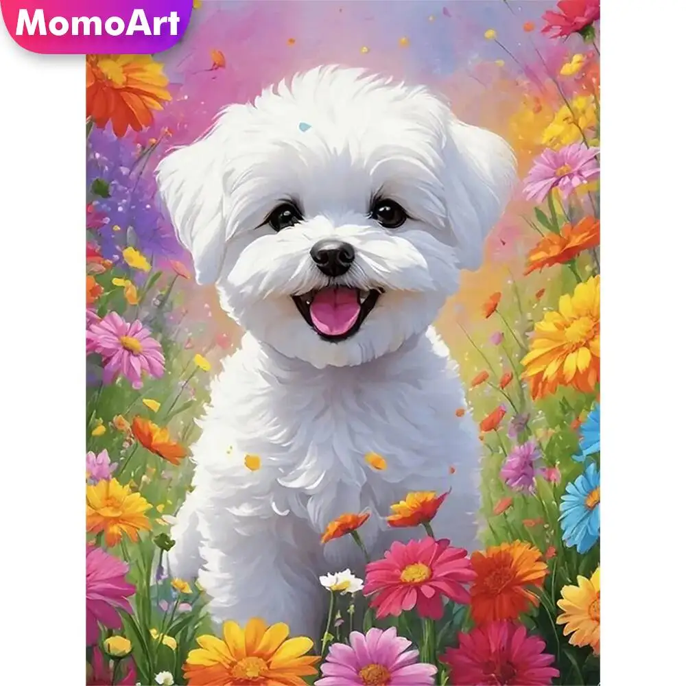 Momoart Katze Diamant Malerei Tier bunte Diamant Mosaik Bild Strass Mond Wand Dekor