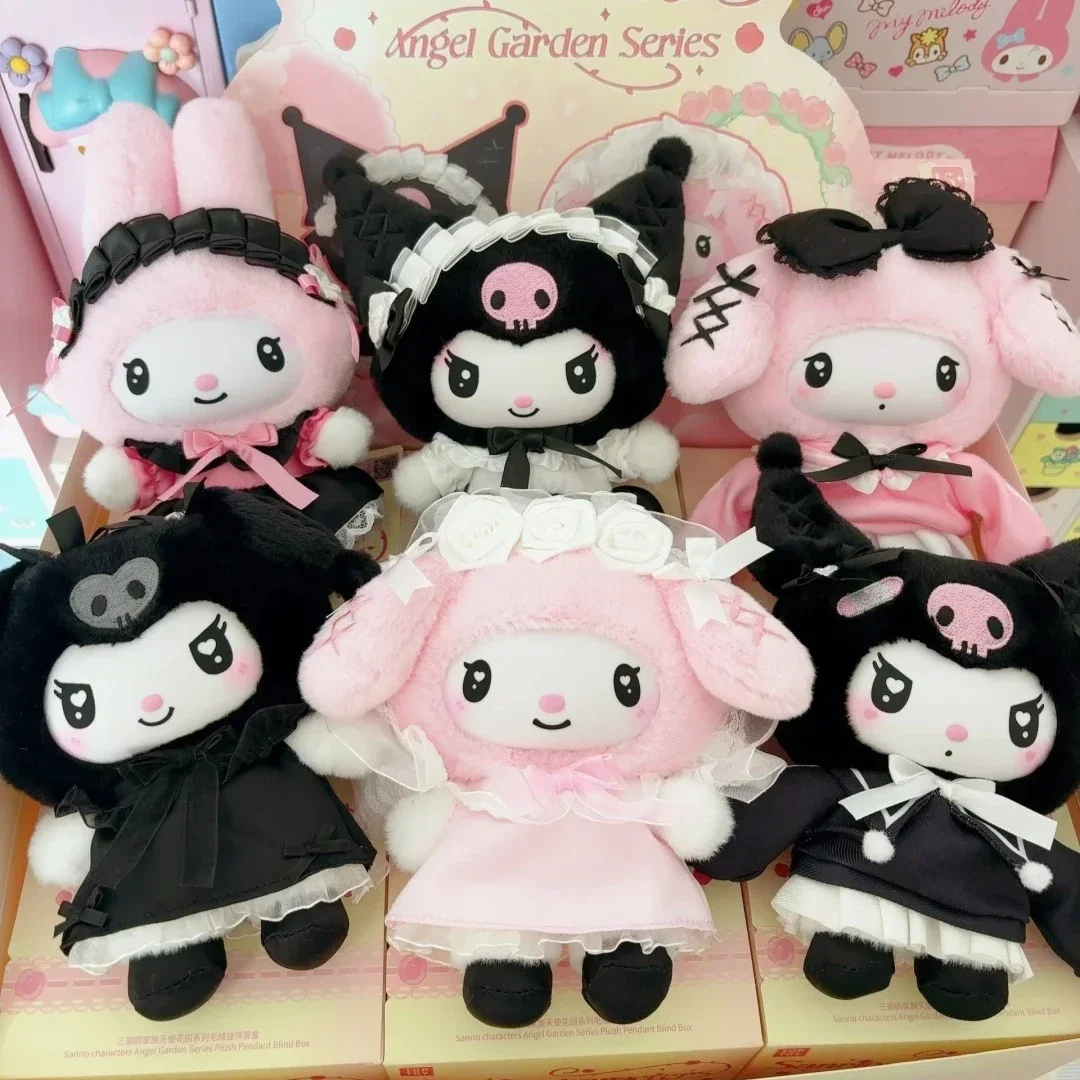

Sanrio Family Angel Garden Series Blind Box Kuromi Melody Vinyl Doll Anime Figures Mystery Box Cute Action Pendant Surprise Bag