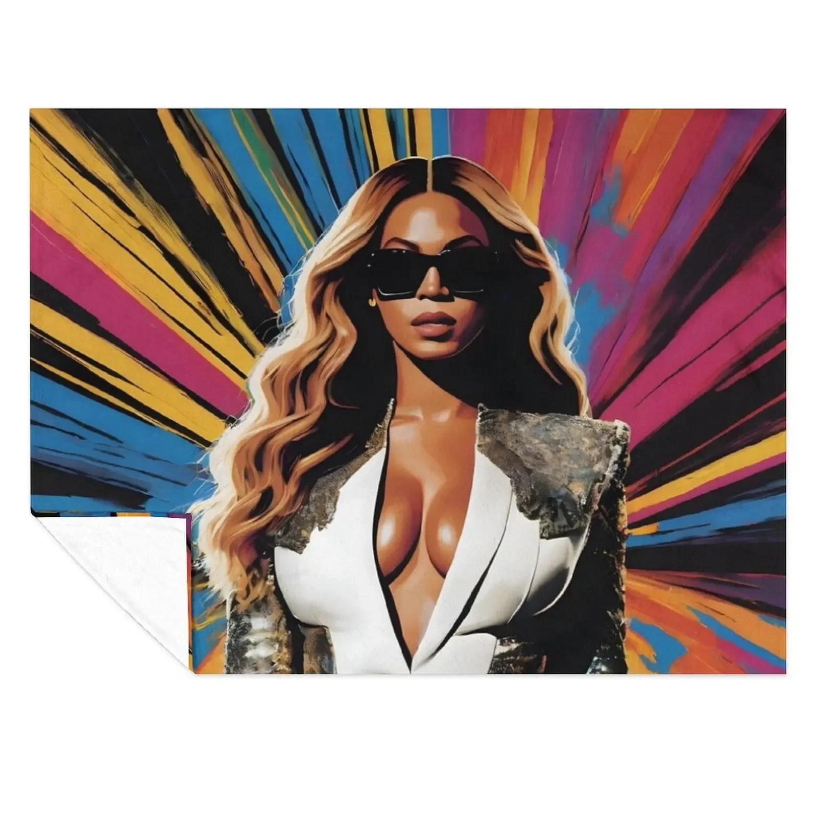 

Beyonce Portrait v2 Throw Blanket Sofa Throw Luxury Designer Luxury Thicken Flannel Blankets