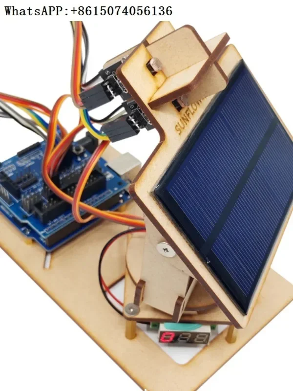 Smart solar tracking and tracking device, power generation maker project, small production suitable for Arduino microcontroller