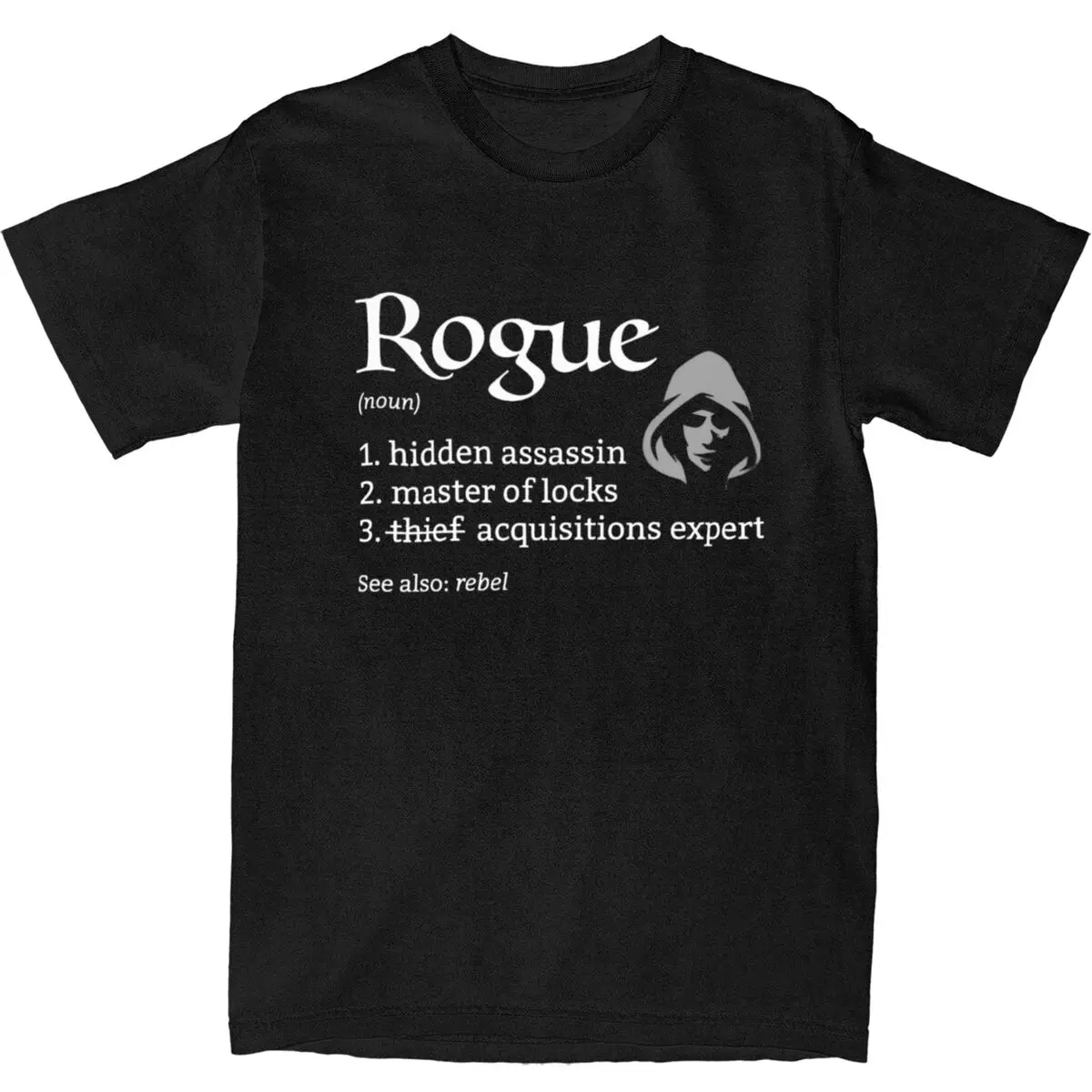 Men D&D Rogue T-Shirts Dungeons and Dragons Cotton Tees Beach Vintage Short-Sleeve T Shirt O Neck Harajuku Design Tee Shirt