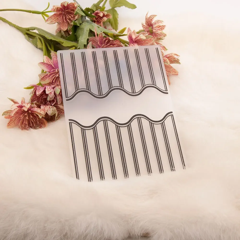 3D-Prägeordner mit strukturierten Impressions, Linienstruktur, Punkt-Hintergrund-Prägeordner für die Kartenherstellung, DIY-Handwerk, Kunstbedarf – Detail 10