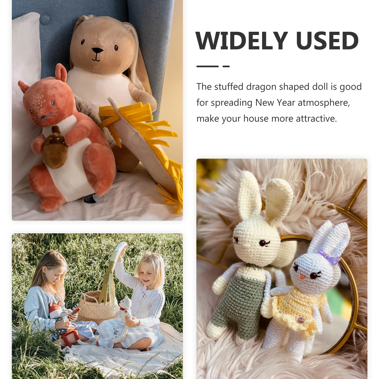 

Mascot Animal Stuffed Adorable Dragon Chinese New Year Decorations Cute Animals Baby