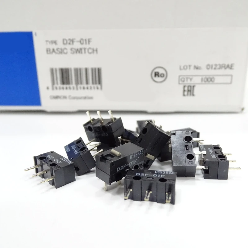 Micro Switches Original Mouse Limit Switches D2F-01F 10M Clicks Japan Gray Dot