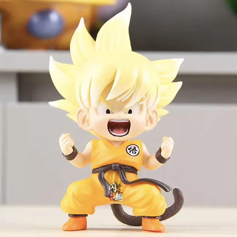 

DBZ Son Goku Модель Dragon Ball Z Super Saiyan Фигурка 14 см Kawaii Кукла Коллекция Фигурки Орнамент Аниме Периферийный Подарок