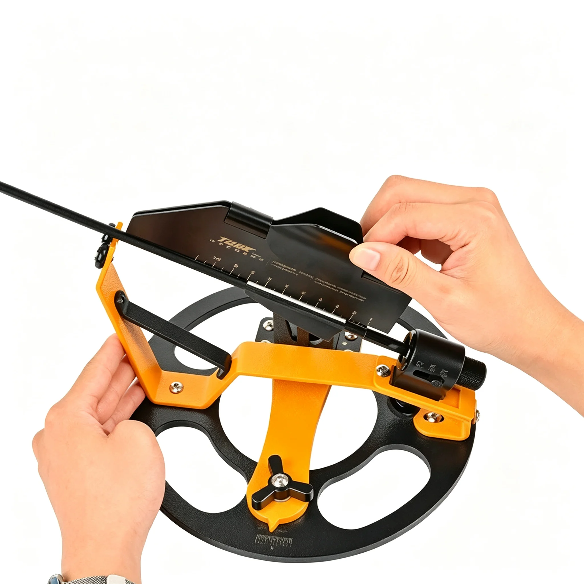 BEE Vane Jig Dual Clamp Arrow Fletching Tool Adjustable Angle Independent Blade for Recurve Compound Traditional Bow Hunting