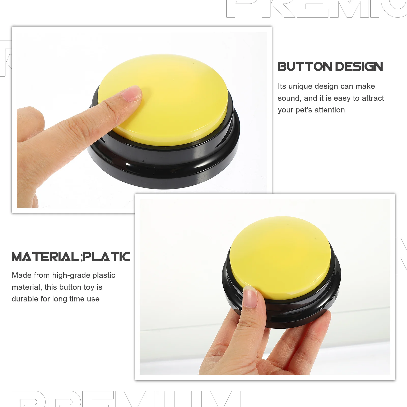 

Funny Interactive Dog Button with Recording Function Smart Buzzer for Pet Training Engaging Companion for Cats and Dogs