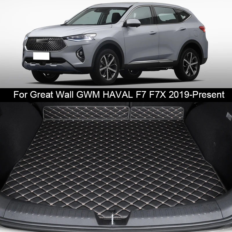 1pc Car Custom Rear Trunk Mat Anti-Dirty For Great Wall GMW Haval F7 F7X 2019-2025 Leather Waterproof Cargo Liner Pad Accessory