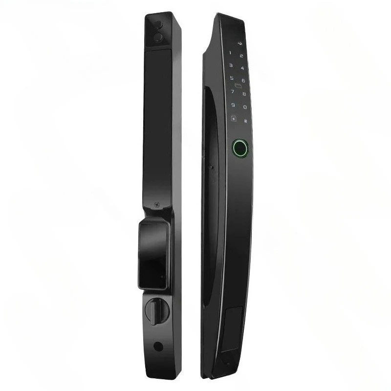 

Automatic Broken Bridge Aluminum Fingerprint Lock Household Electronic Lock Translation Sliding Door Waterproof Outside Thecourt