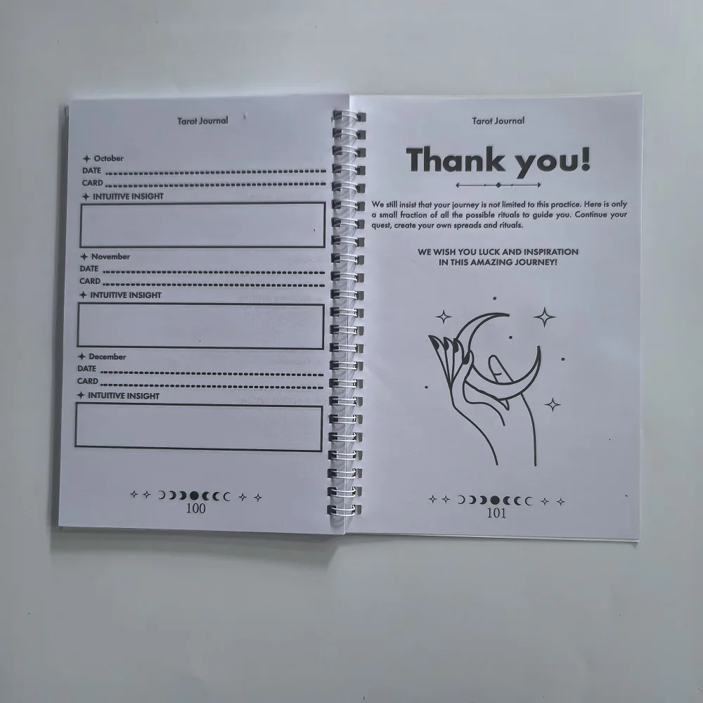 3-in-1 Guided Tarot Workbook For Beginners Introduction To tarot 33-day Challenge Journal English Book