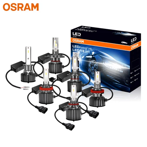 Imagen 1 del producto OSRAM LEDriving YLZ HL H7 H4 LED faro de coche H1 H8 H11 H16 HB3 HB4 HIR2 9012 12V 6000K lámparas blancas superbrillantes bombilla automática 2 uds